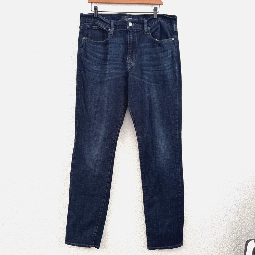 Lucky Brand Jeans 121 Slim Straight Denim Men's Size 36x34 Blue Stretch Denim
